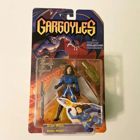 Vintage 1995 Kenner Gargoyles Elisa Maza Rocket Wing  Jet Pack Action Figure - Picture 1 of 16